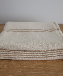 Loomed Weighted  Blanket | Rust & Cream