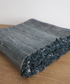 Alternative view of Loomed Weighted  Blanket | Deep Blue