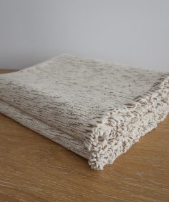 Alternative view of Loomed Weighted  Blanket | Sepia & Cream