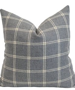 Fog Stone Check Pillow Cover