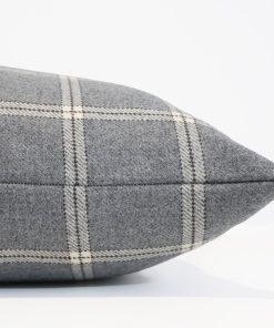 Alternative view of Fog Stone Check Pillow Cover