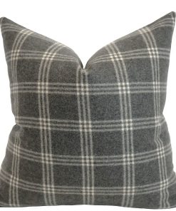 Charcoal Stone Check Pillow Cover