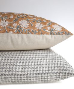Alternative view of Eidelweiss Floral Block Print Pillow Cover