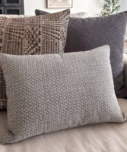 Alternative view of Deeply Woven Gray Pillow Cover