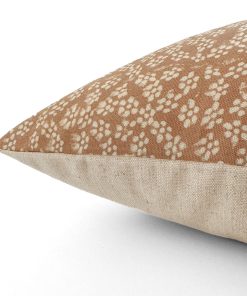 Alternative view of Apricot Floral Block Print Pillow Cover