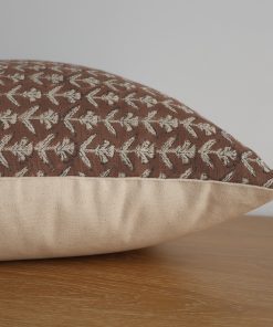 Alternative view of Cinnamon Floral Block Print Pillow Cover