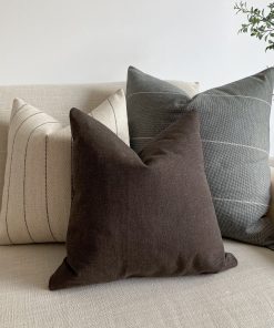 Alternative view of Solid Canvas | Dark Chocolate Pillow Cover
