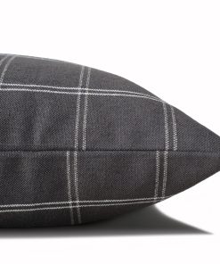 Alternative view of Gray Iron Plaid Pillow Cover