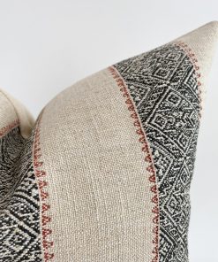 Alternative view of Boho Stripes Charcoal Pillow Cover