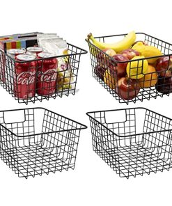 Metal Wire Storage Baskets (4 Pack)