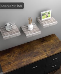 Alternative view of Rustic Floating Square Shelves (3 Pack)