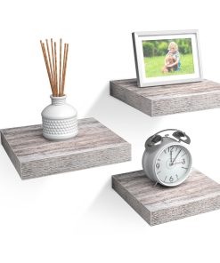 Rustic Floating Square Shelves (3 Pack)