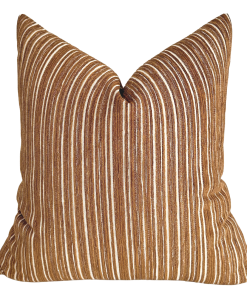 Gold Stripes Pillow Cover