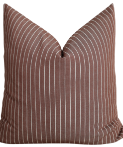 Red Plum Stripe Pillow Cover