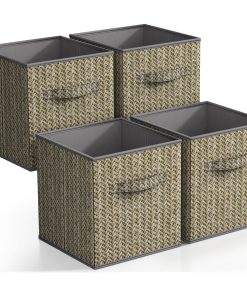 Cube Fabric Storage 11 Bin (4 Pack Woven Print)