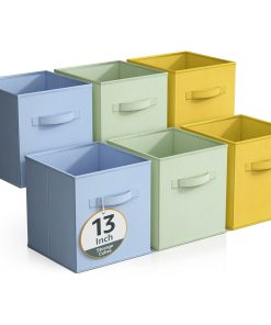 13 Large Cube Storage Bins (6 Pack Multi)