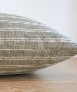 Alternative view of Sage & Stripes Linen Pillow Cover