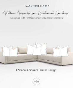 Sectional Pillow Inserts for L-Shaped Bench | Square Center Design