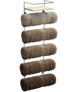 Wall Mounted Towel Rack with Shelf