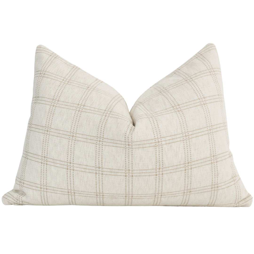 Tailored Check | Birch Pillow Cover - Image 2