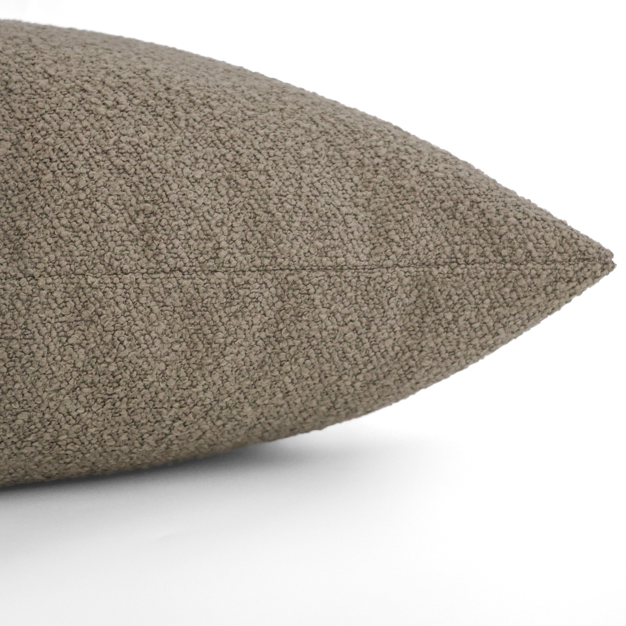 Taupe Boucle Indoor/Outdoor Pillow Cover - Image 2