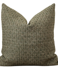 Woven Wool Green Pillow Cover