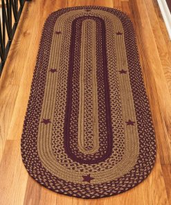 Alternative view of Star Wine Braided Rugs ,BR-195 20x30 to 5'x8' Oval