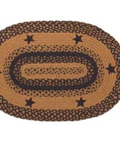 Star Black Braided Rugs ,BR-197 20x30 to 5'x8' Oval