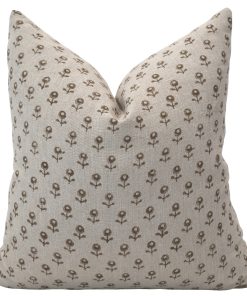 Acorn Blossom Block Print Pillow Cover