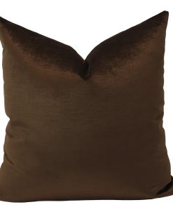 Deep Brown Velvet Pillow Cover