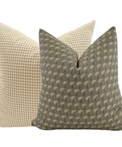 Green Meadow & Gingham Pillow Cover Set