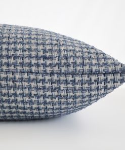 Alternative view of Jacquard Houndstooth | Blue Pillow Cover