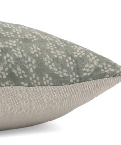 Alternative view of Sage Green Floral Block Print Pillow Cover