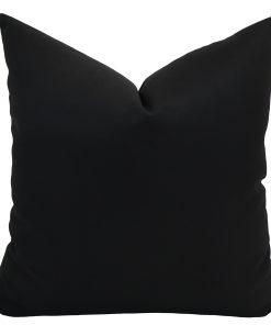 Solid Black Outdoor Pillow Cover
