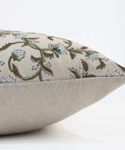 Alternative view of Sweet Autumn Clematis Block Print Pillow Cover