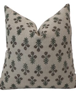 Wood Lily Block Print Pillow Cover