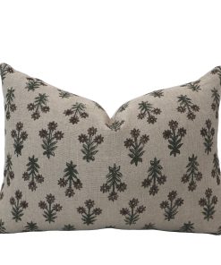 Alternative view of Wood Lily Block Print Pillow Cover