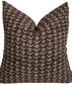 Coffee Bean Block Print Pillow Cover